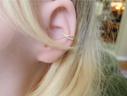 Criss-Cross Pavé Ear Cuff