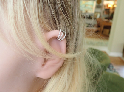 Triple Threat Pavé Ear Cuff