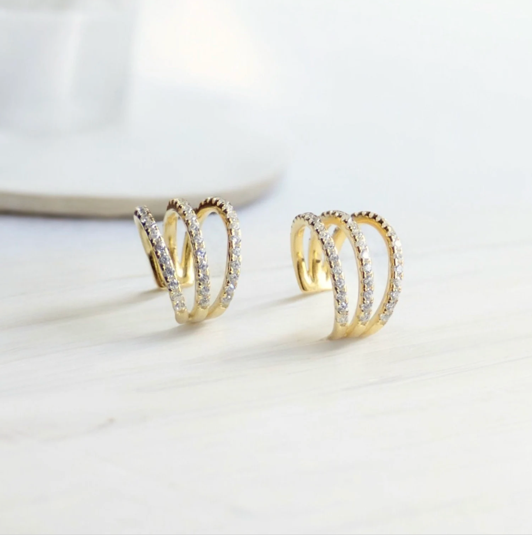 Triple Threat Pavé Ear Cuff