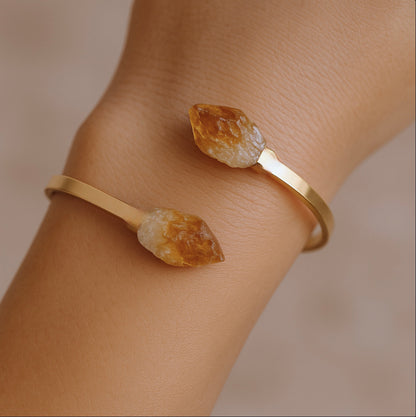 Nova Raw Citrine Cuff Bracele