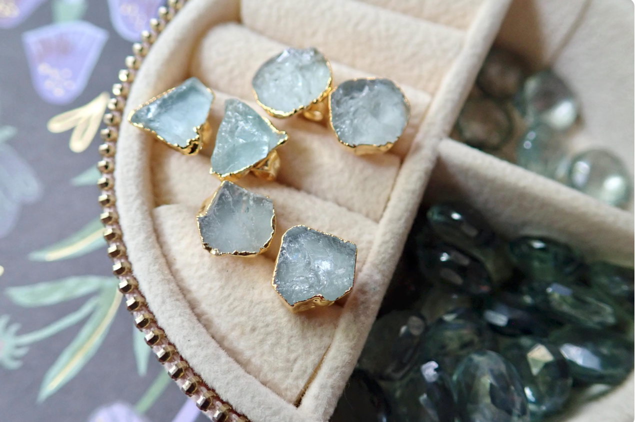 Mythic Argos Aquamarine Studs