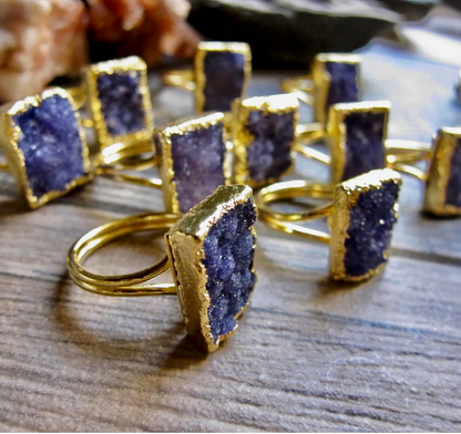 Purple Rain Druzy Ring