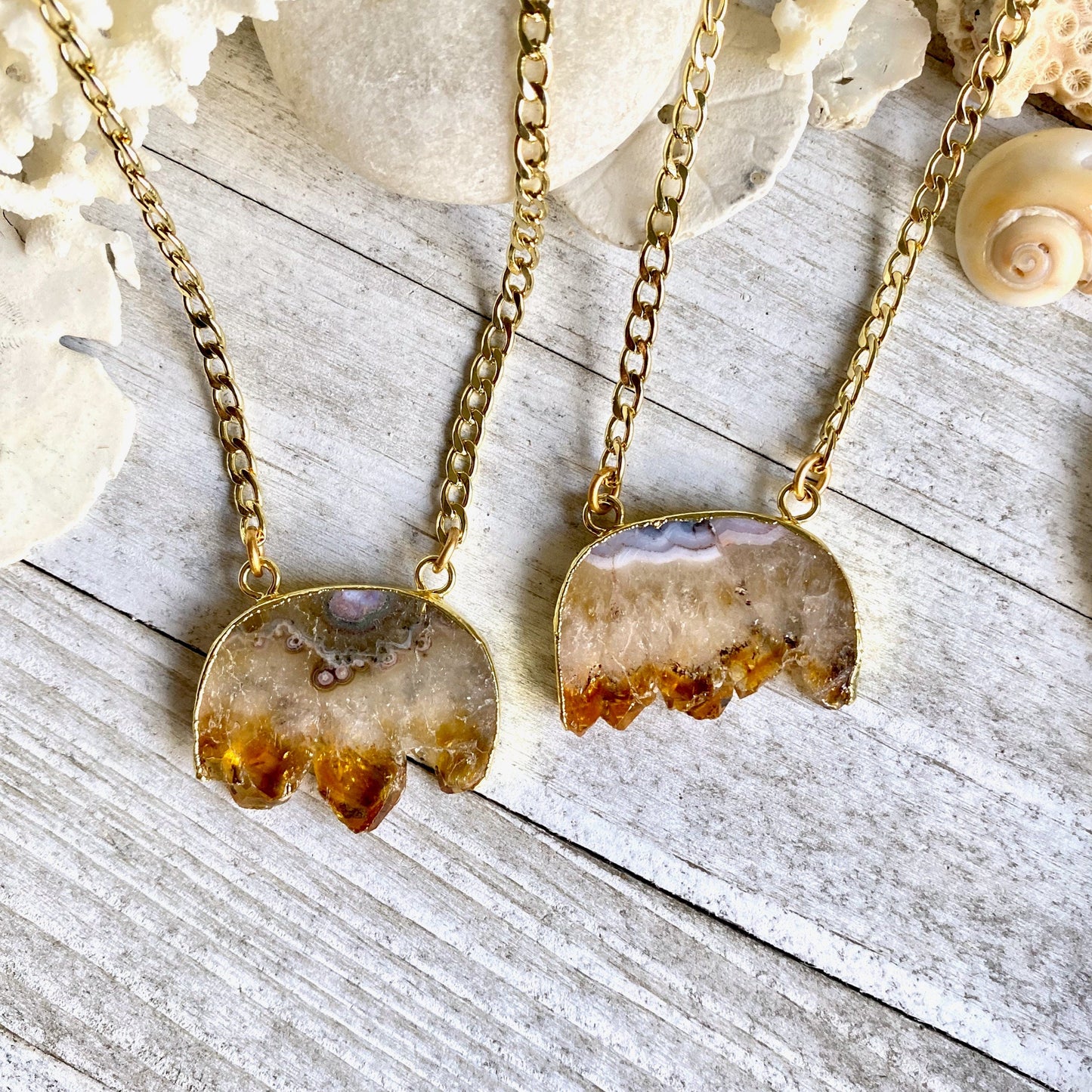 Half Moon Citrine Necklace