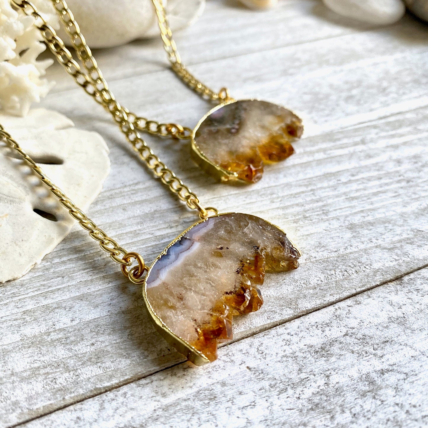 Half Moon Citrine Necklace