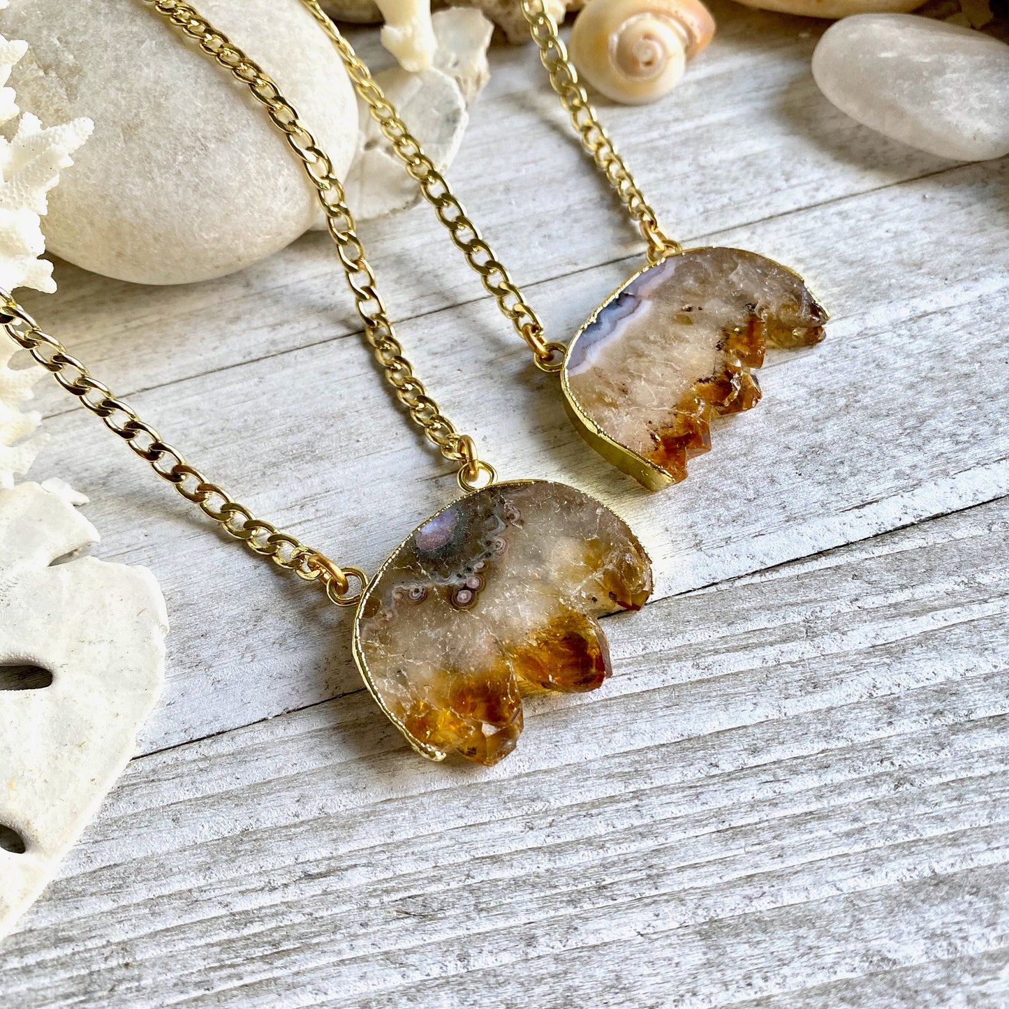 Half Moon Citrine Necklace