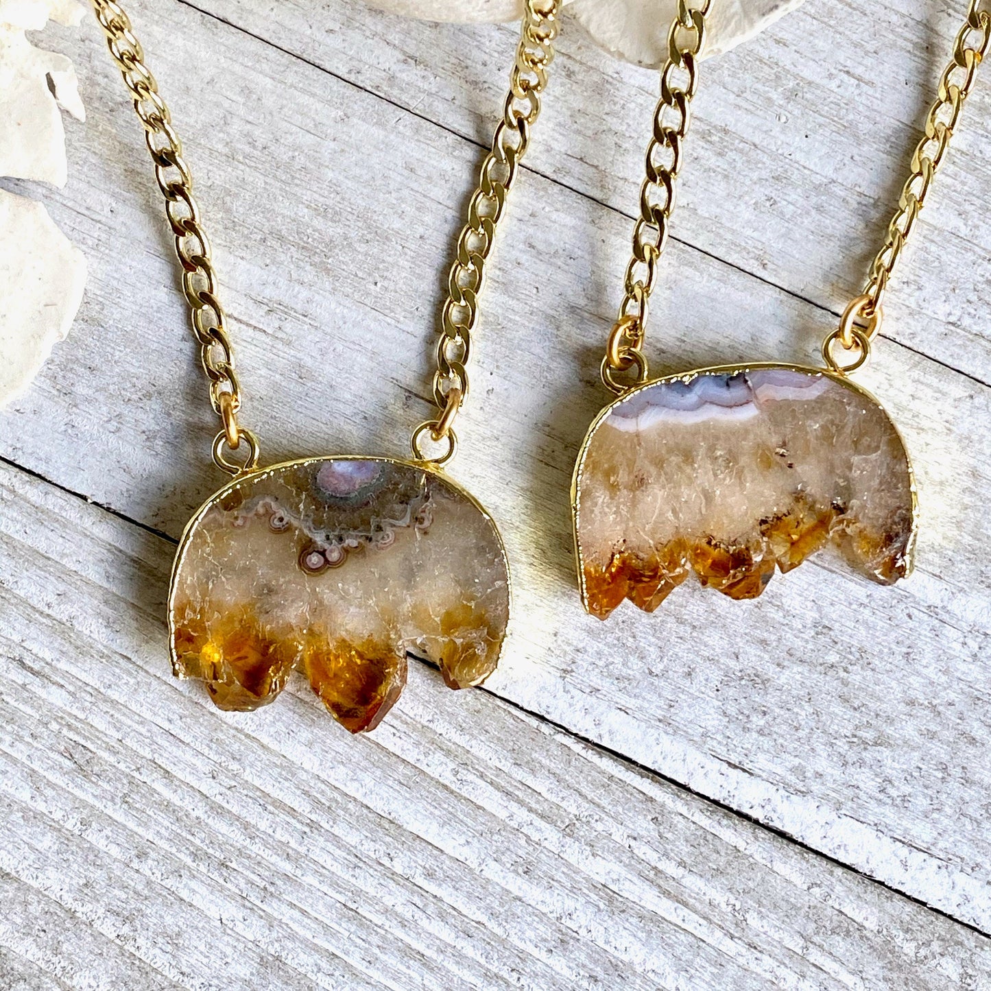 Half Moon Citrine Necklace