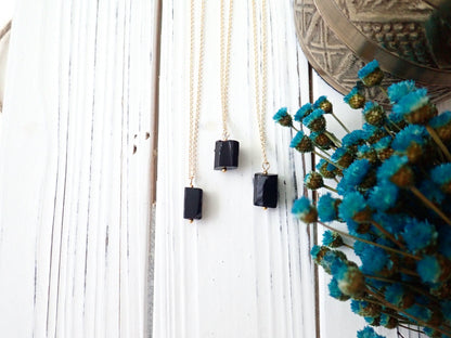 Black Tourmaline Pendant Necklace | Protection Jewelry