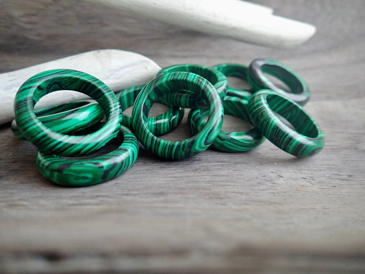 Malachite Solid Gemstone Ring, Stone Band Ring,Malachite Ring,Carved Stone Ring,Green Stone Ring ,Stone Thumb Ring, Stone Ring for Him Gift