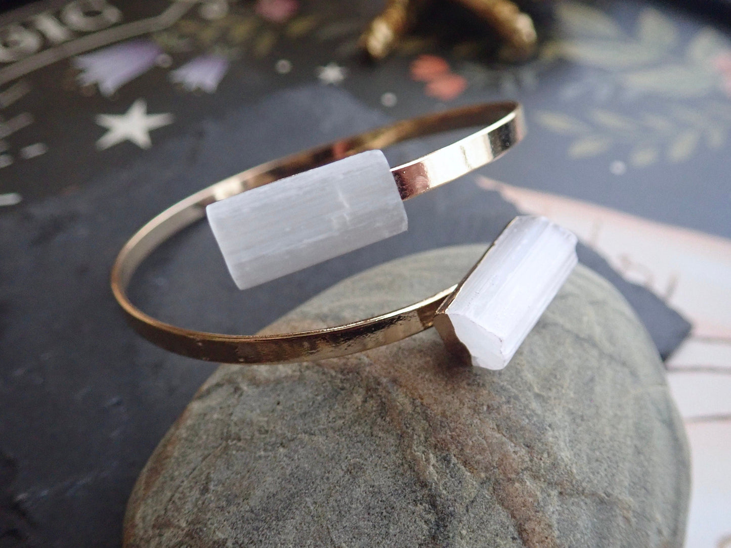 Selenite Cuff Bracelet