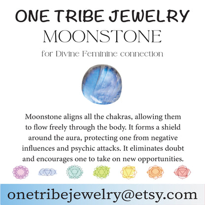 Open Moonstone Gemstone Ring Gold, Moonstone Jewelry, Gold Crystal Cocktail Ring, Adjustable Statement Ring for Women, June Birthstone Ring