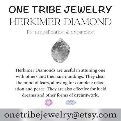 Raw Herkimer Diamond Stud Earrings | 14K Gold Plated | Natural Crystal Jewelry