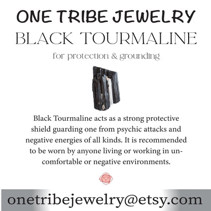 Black Tourmaline Pendant Necklace | Protection Jewelry