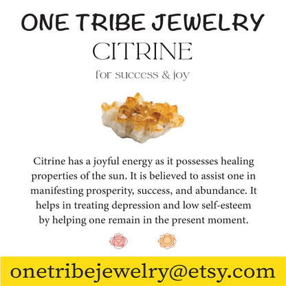 Raw Citrine Stud Earrings – Natural Gemstone Nuggets in 14k Gold Prong Settings