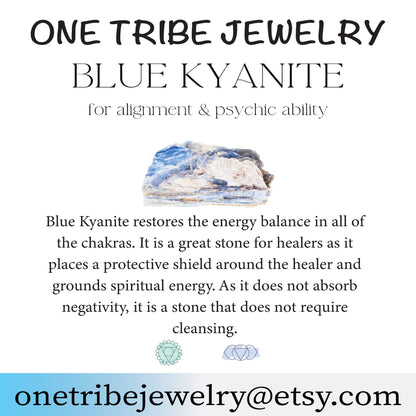 Tiny Blue Kyanite Sterling Silver Stud Earrings, Dainty Gemstone Posts, Hypo Allergenic Jewelry for Her