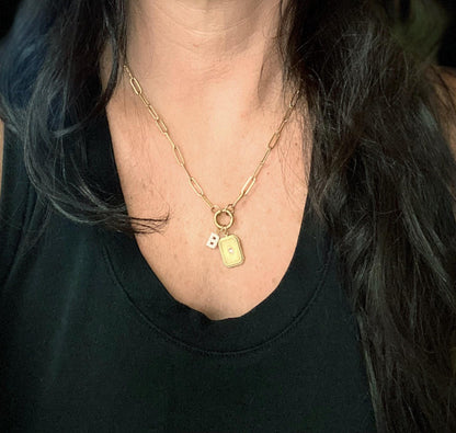 Charm Holder Necklace Personalized Charm Necklace, Anti-Tarnish Paperclip Charm Keeper, Custom Charm Carabiner Necklace, Build Your Own Gift