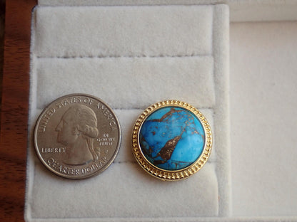 Mojave Turquoise Stud Earrings Silver, Large Statement Studs, December Birthstone Gift, Stone Post Earrings, Boho Gemstone Jewelry Gift