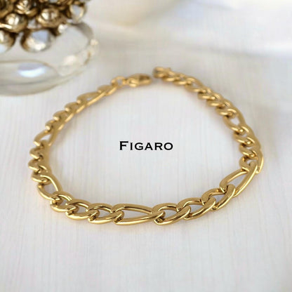 Chunky Curb Chain Bracelet With CZ Focal - No Tarnish Gold, 18K Gold Filled Stacking Bracelets, Everyday Minimalist Jewelry, Waterproof PVD Jewelry (Copy)