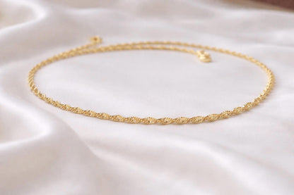 Everyday Gold Chain Necklace | 18k Gold Fill Twisted Rope Chain