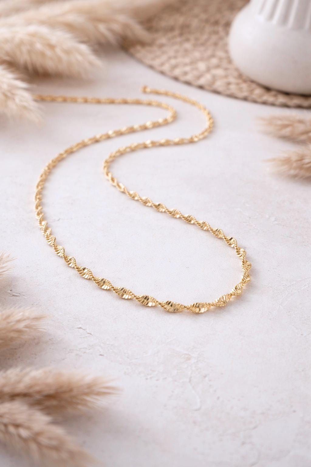 Everyday Gold Chain Necklace | 18k Gold Fill Twisted Rope Chain