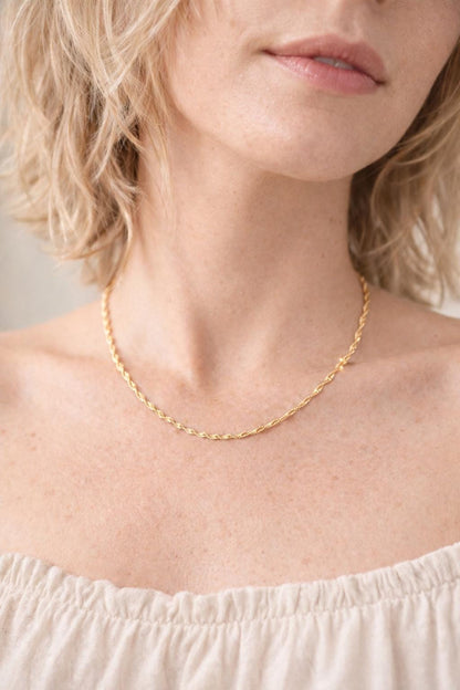 Everyday Gold Chain Necklace | 18k Gold Fill Twisted Rope Chain