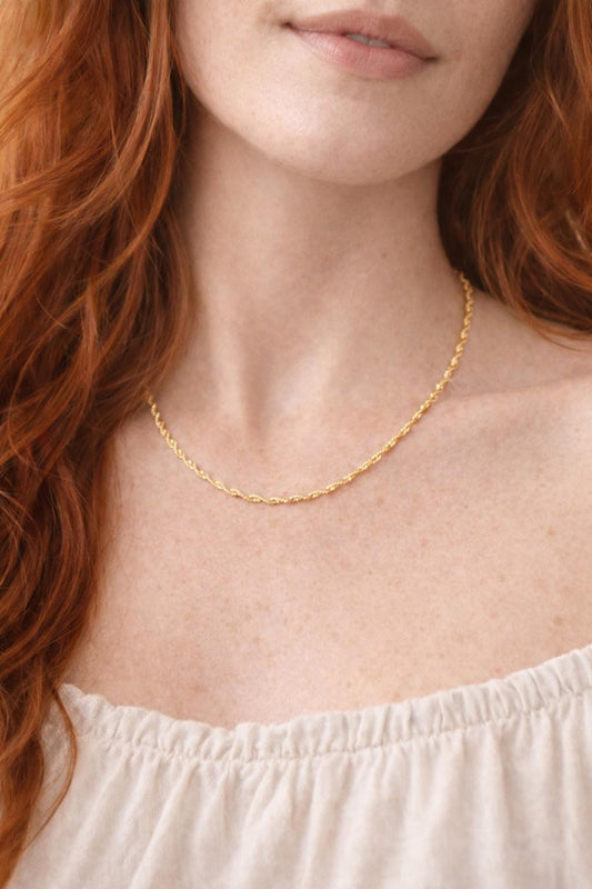 Everyday Gold Chain Necklace | 18k Gold Fill Twisted Rope Chain