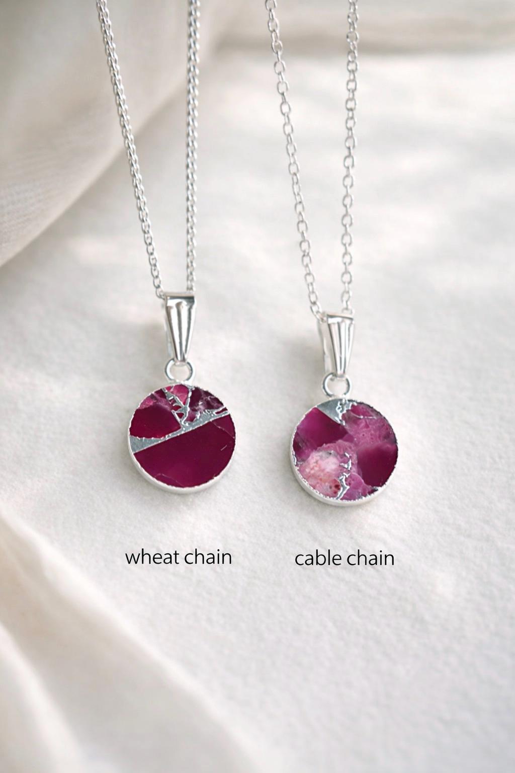 Garnet Pendant Necklace Silver, Mojave Gemstone Jewelry, January Birthstone Gift, Kintsugi Minimalist Necklace