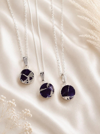 Amethyst Birthstone Necklace, Purple Gemstone February Birthstone Gift, Dainty Minimalist Jewelry