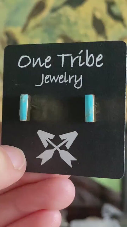 Turquoise Stud Earrings Silver, Blue Gemstone Earrings,Small Boho Studs,Dainty Turquoise Posts, Turquoise Jewelry,December Birthstone Gift