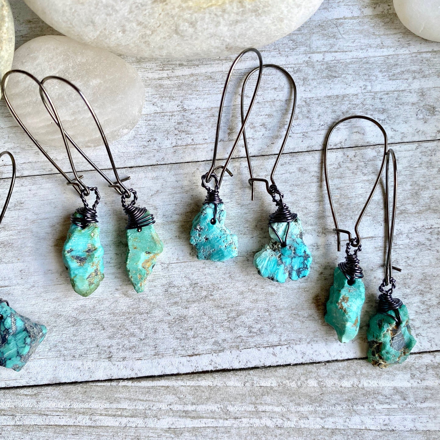 Desert Gem Turquoise Nugget Dangle Earrings