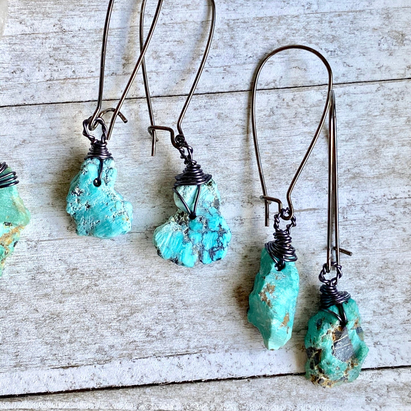 Desert Gem Turquoise Nugget Dangle Earrings