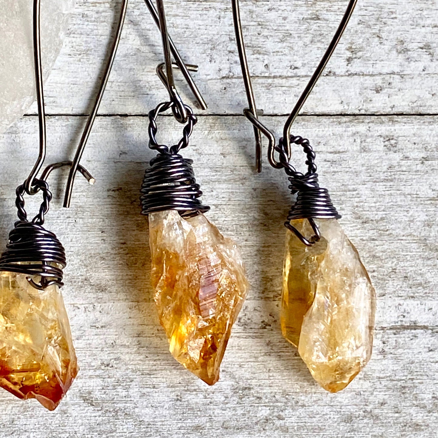 Mon Amour Citrine Nugget Earrings