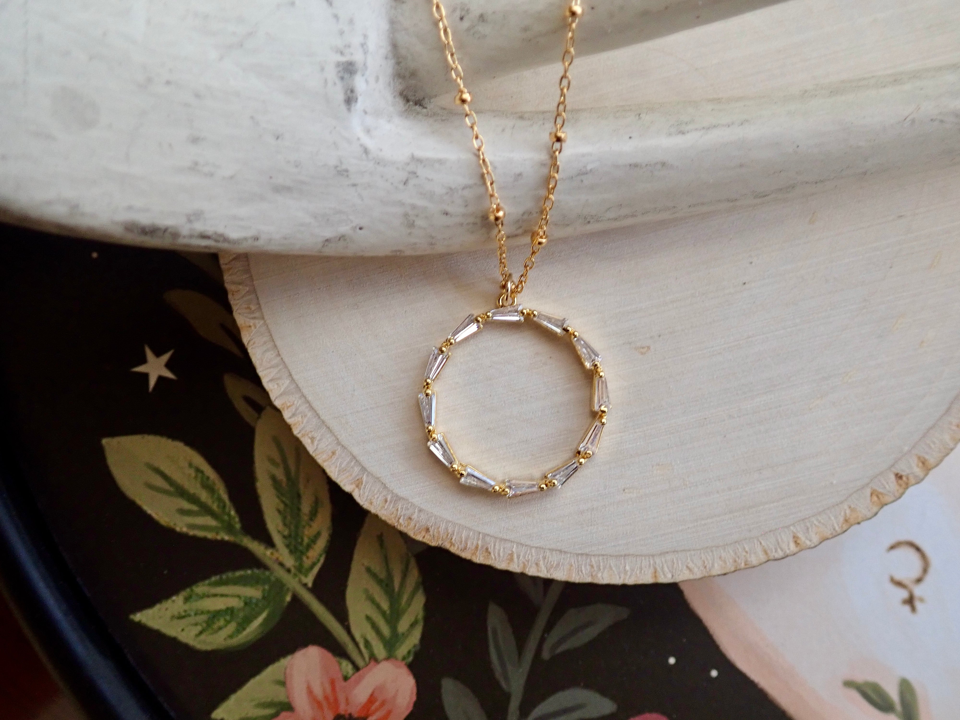 Quartz Circle Necklace – Leo Eleven Jewelry