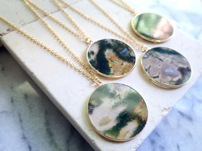 Waverly Moss Agate Necklace