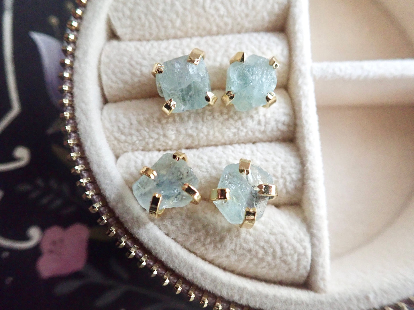 Abbi Aquamarine Birthstone Earrings