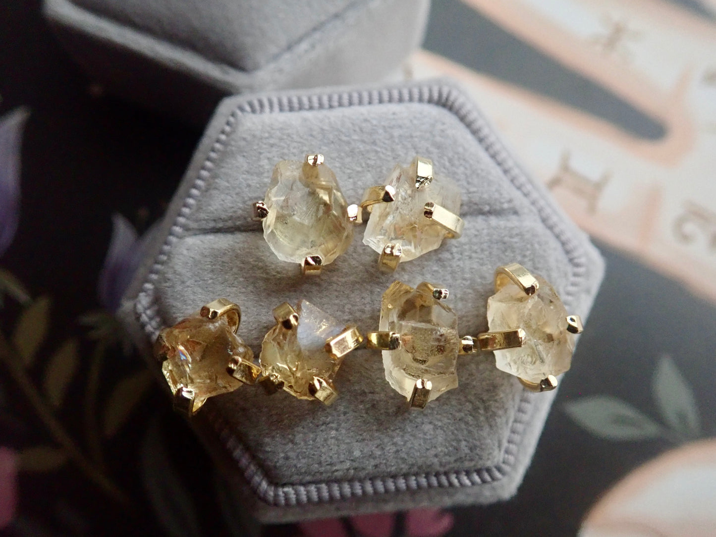 Congo Citrine Stud Earrings