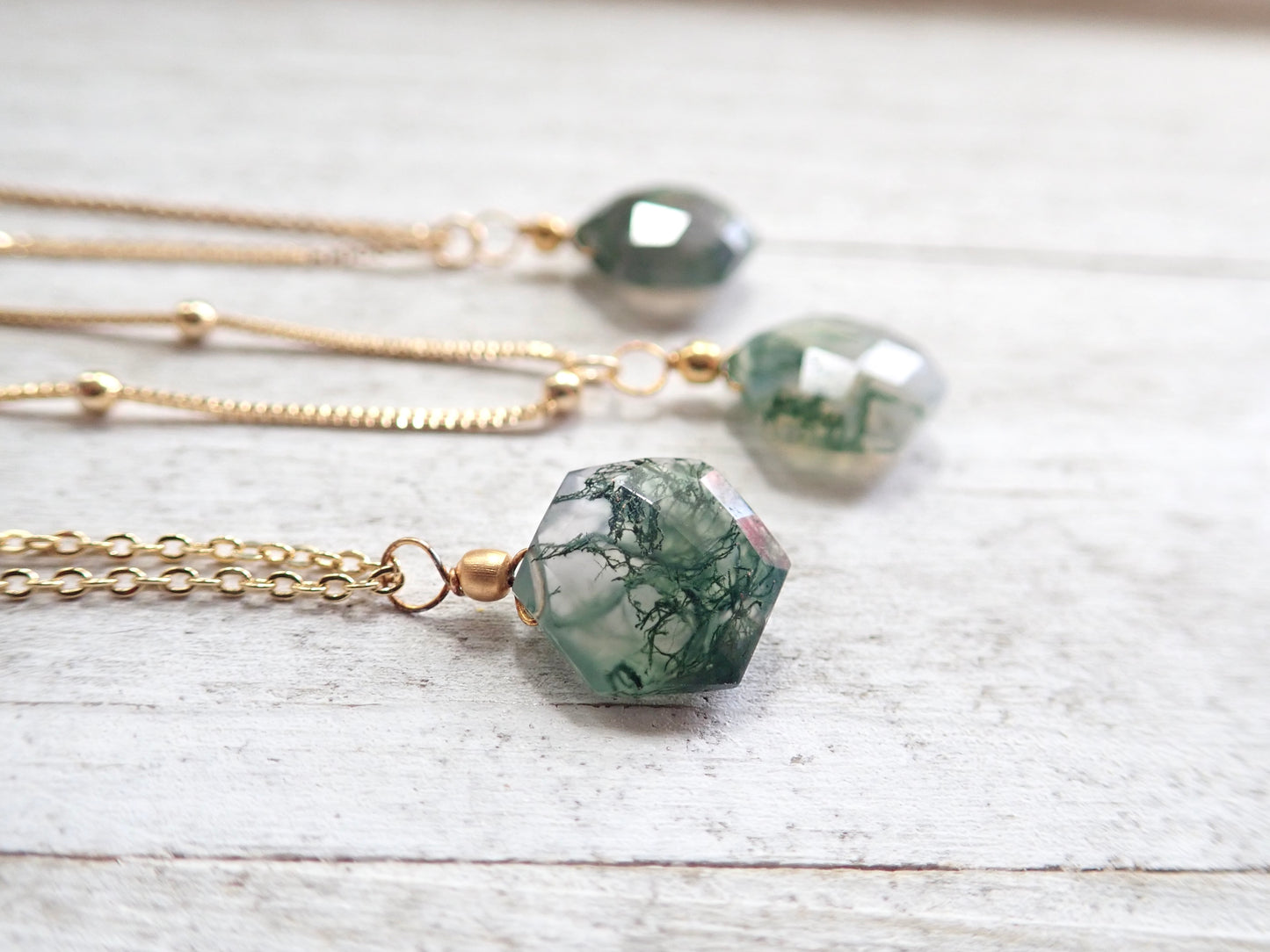 Maddison Moss Agate Necklace