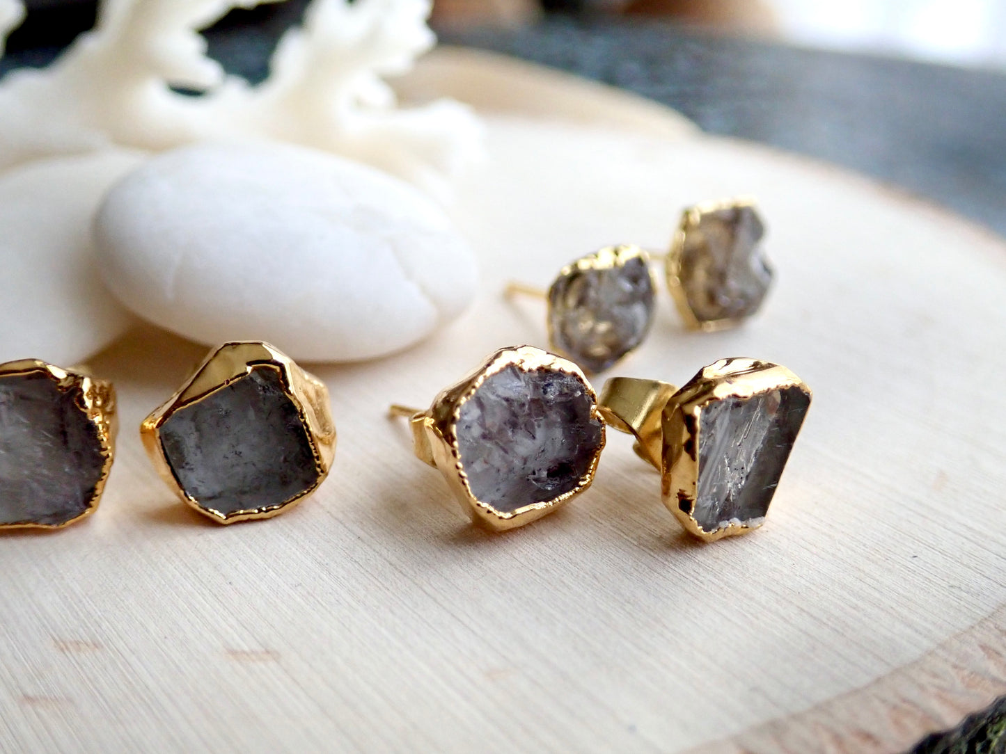 Heloise Herkimer Diamond Studs