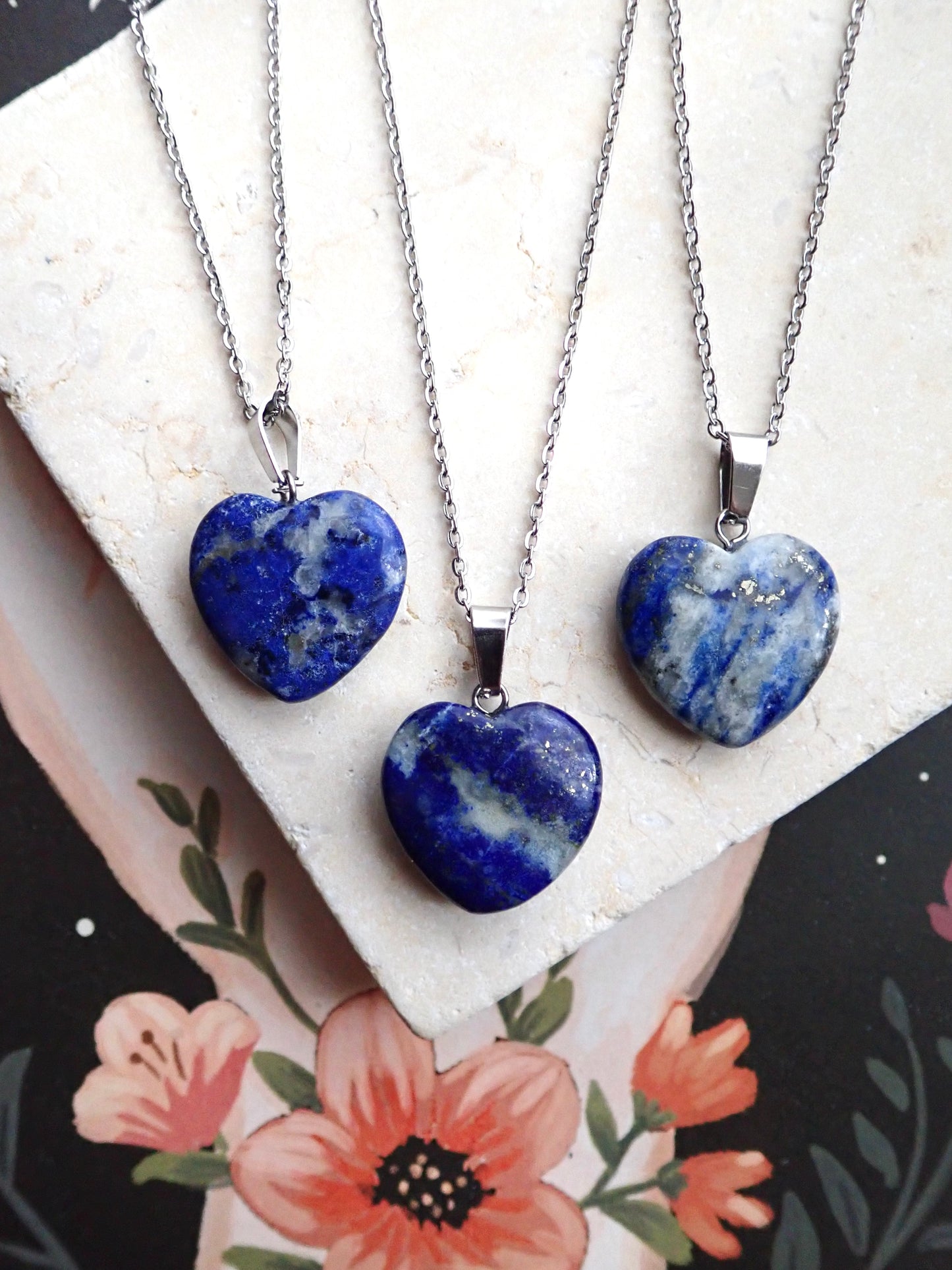 Eros Lapis Lazuli Heart Necklace