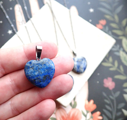 Eros Lapis Lazuli Heart Necklace
