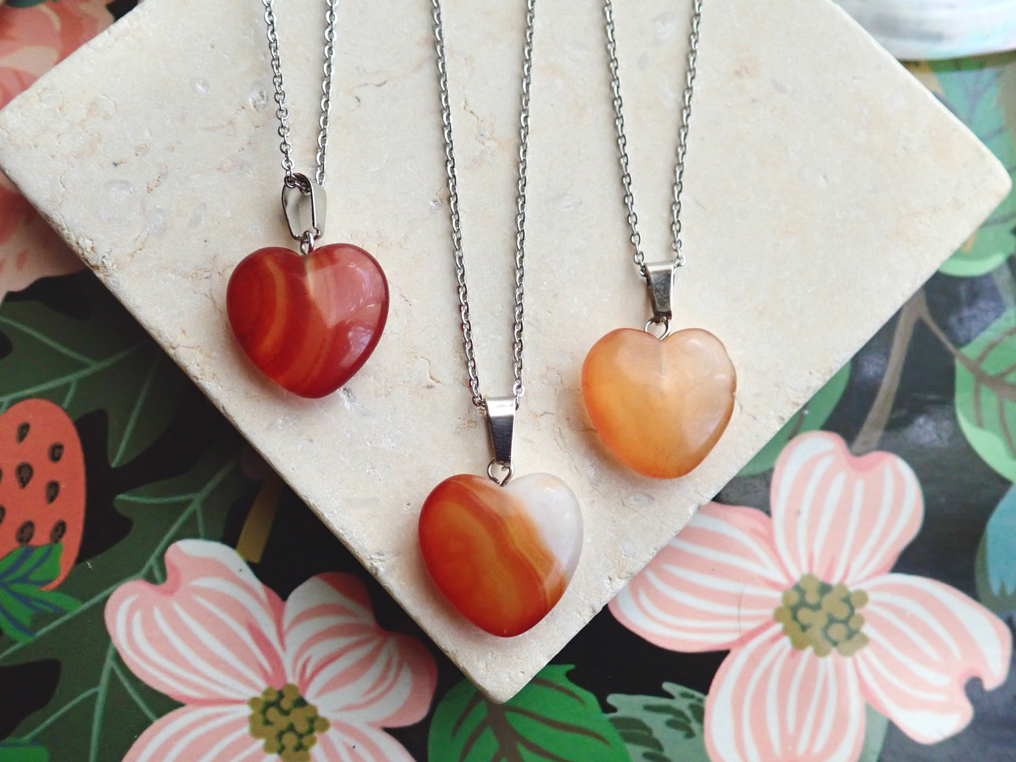 Eros Carnelian Heart Necklace