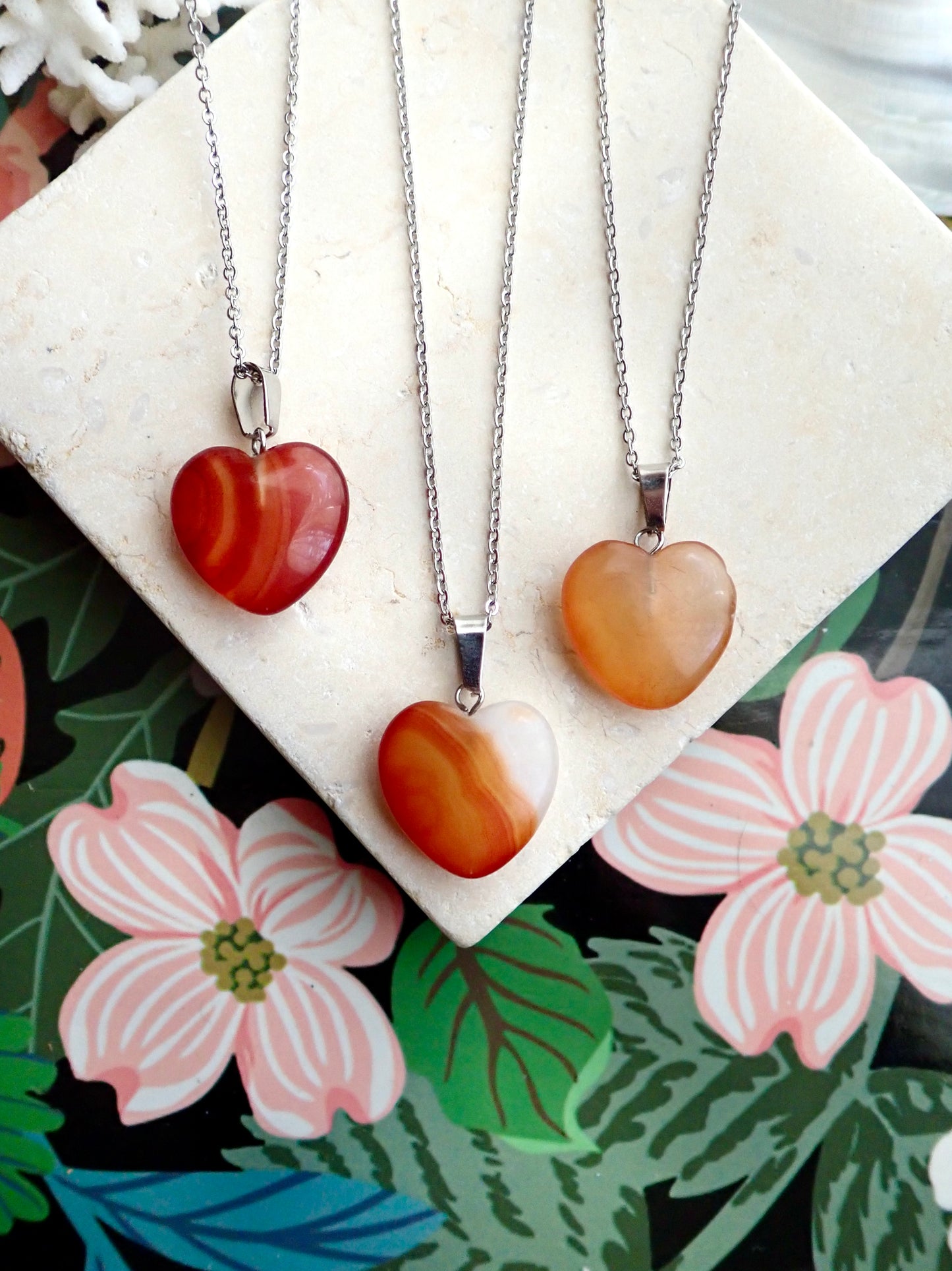 Eros Carnelian Heart Necklace