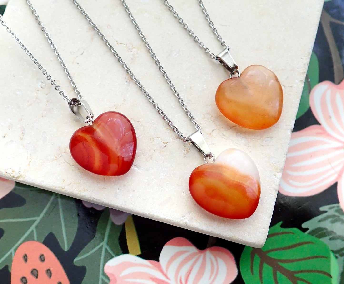 Eros Carnelian Heart Necklace