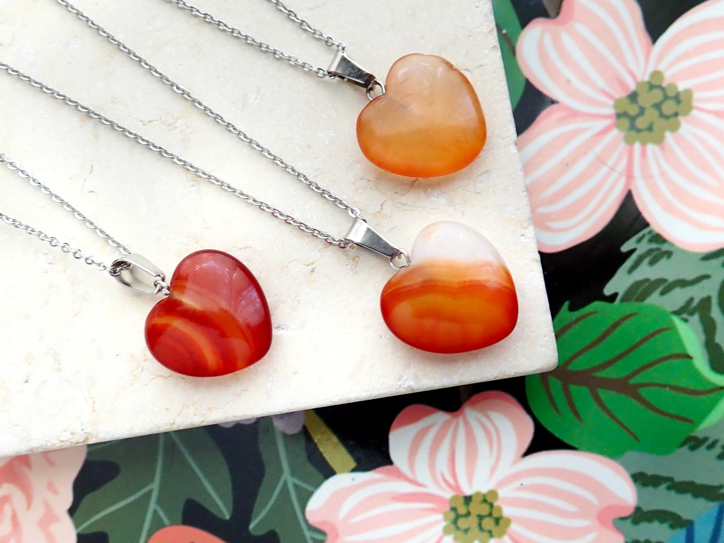 Eros Carnelian Heart Necklace