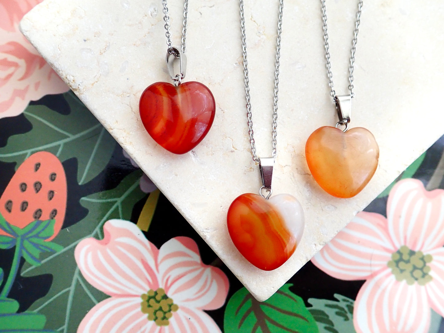 Eros Carnelian Heart Necklace