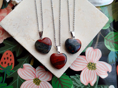 Eros Bloodstone Heart Necklace