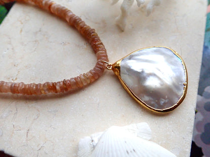 Sun and Sea Pearl Necklace