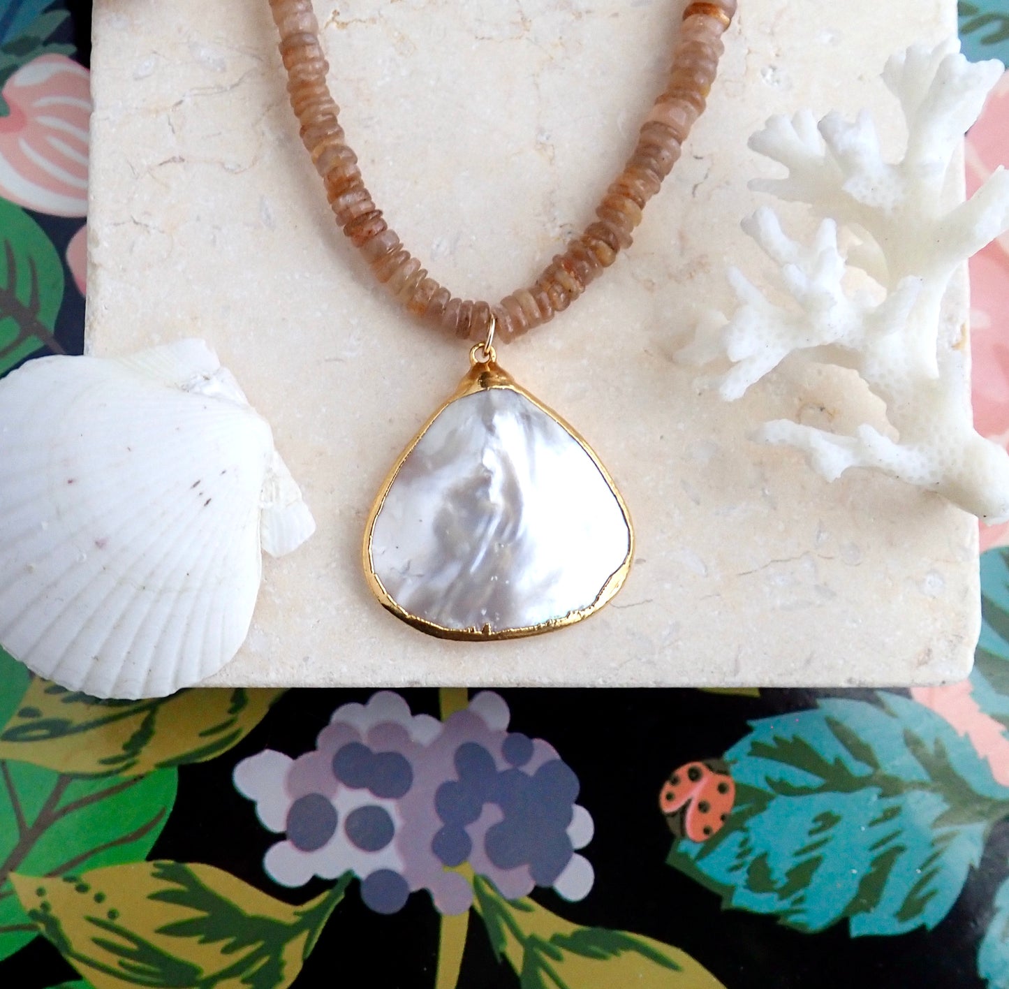 Sun and Sea Pearl Necklace