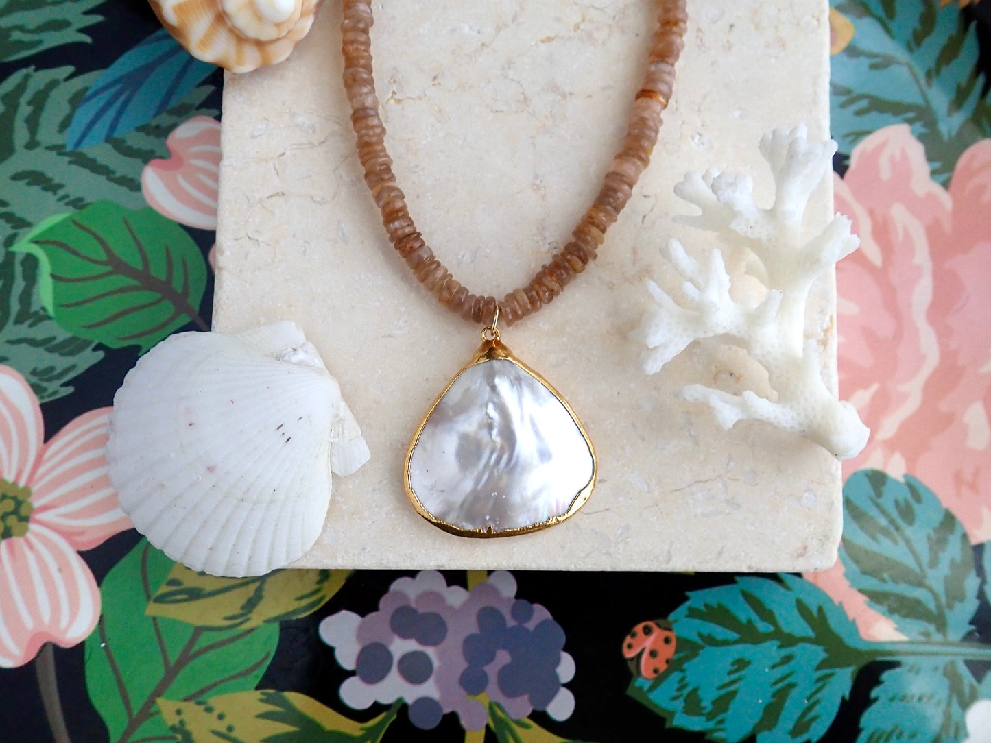 Sun and Sea Pearl Necklace