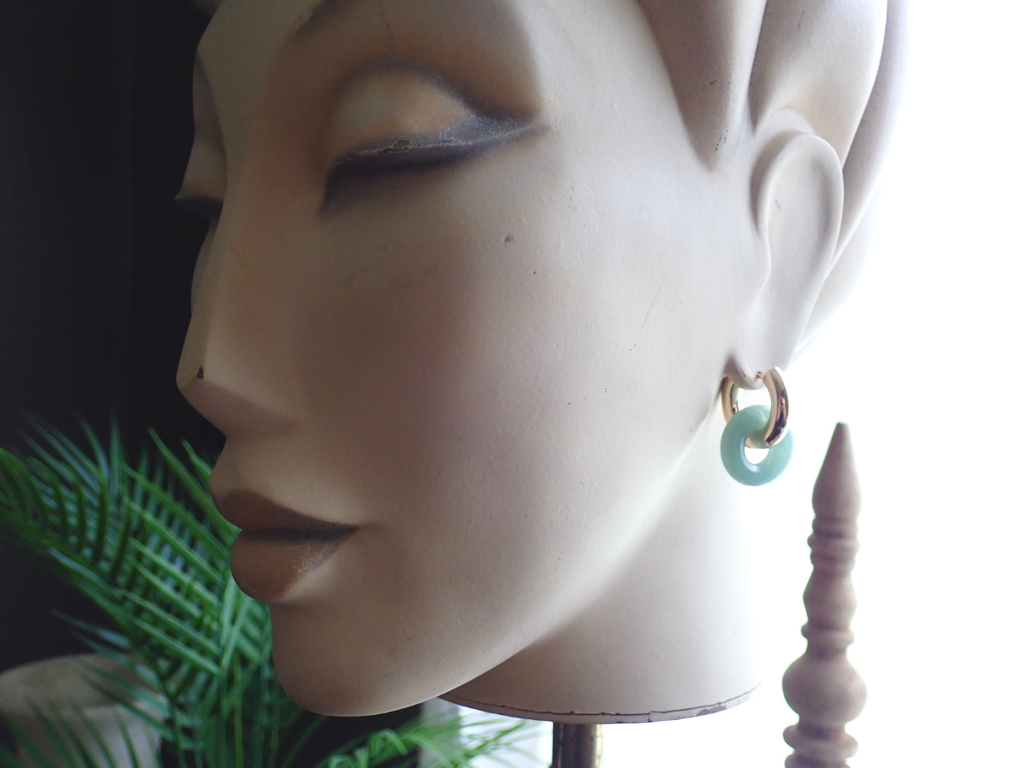 Gordi Amazonite Hoop Earrings