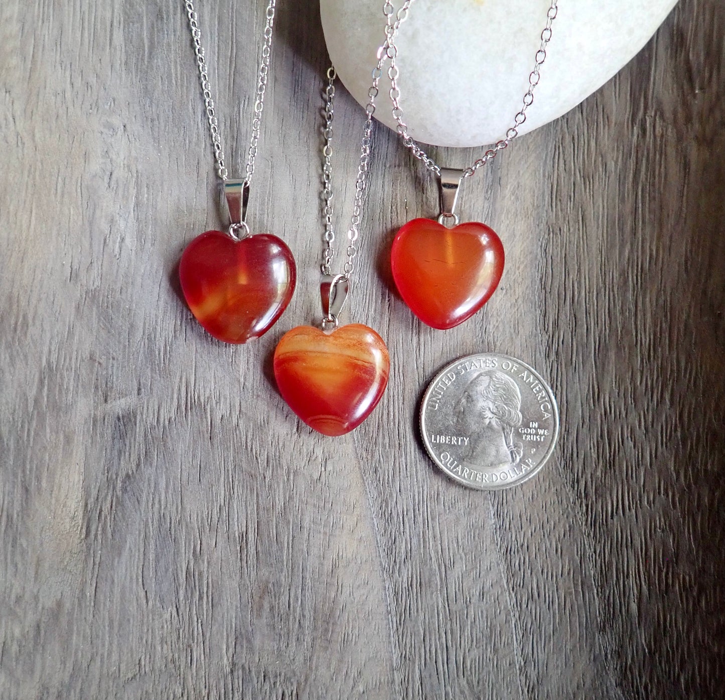 Eros Carnelian Heart Necklace